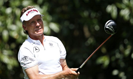 Bernhard Langer at 2013 Masters practice