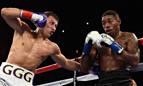 Boxer Gennady Golovkin in action against Willie Monroe Jr