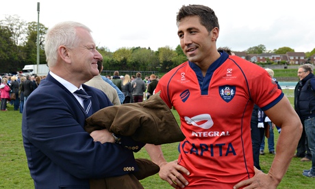 Steve Lansdown, left, with Bristol's former Wales international Gavin Henson