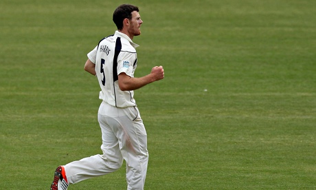 James Harris has taken 26 wickets in three championship matches for Middlesex this season
