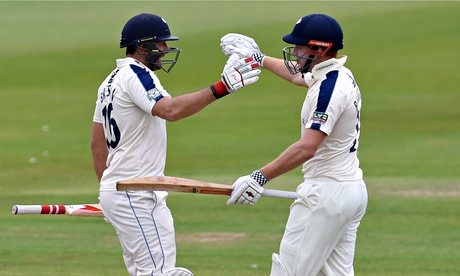 Yorkshire batsmen Tim Bresnan and Jonny Bairstow 