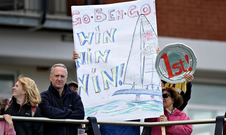 Ben Ainslie's supporters in Portsmouth