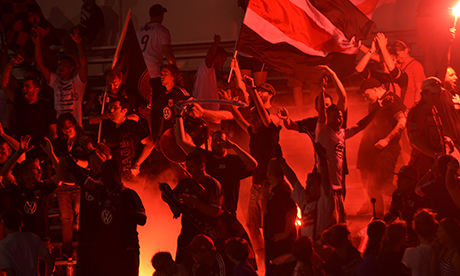 DC United fans flare