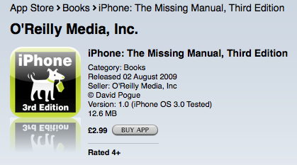 iPhone missing manual on iTunes App Store