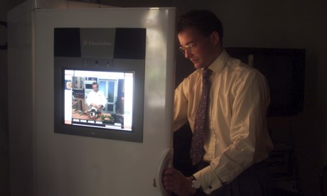 The first touch-screen internet fridge, launched by Electrolux