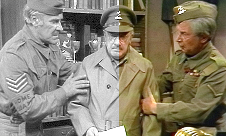  of a vintage episode of Dad's Army it its original colour form 