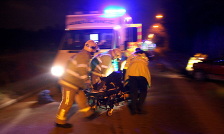 Paramedics at an accident