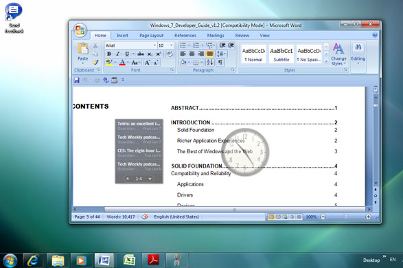 Gadgets with opacity