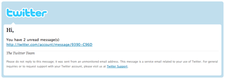 Fake Twitter support email