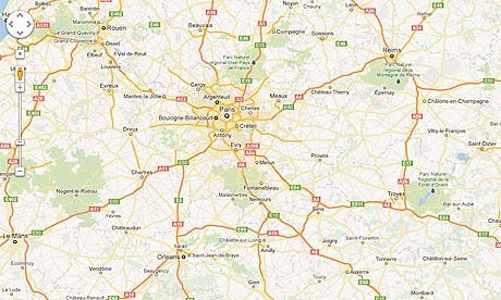 google maps paris france