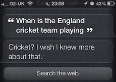 Siri can't do cricket