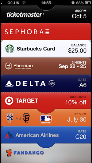 Passbook on iOS 6: lots of vouchers