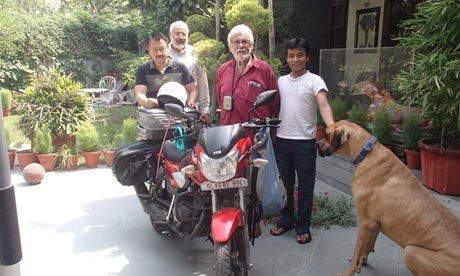 New bike and Simon Gandolfi's ready to leave Delhi