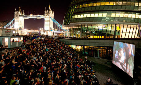 Film screening at The Scoop, City Hall, London