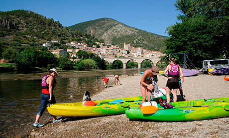 Kayaks on the River Orb