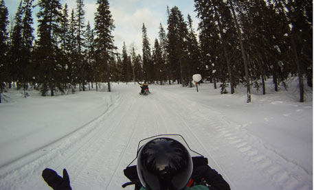 A snowmobile trip