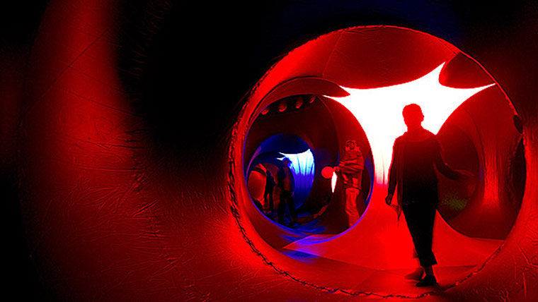 Been there red comp: The Luminaria sculpture, Nottingham