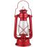 Glam camping: Red hurricane lantern