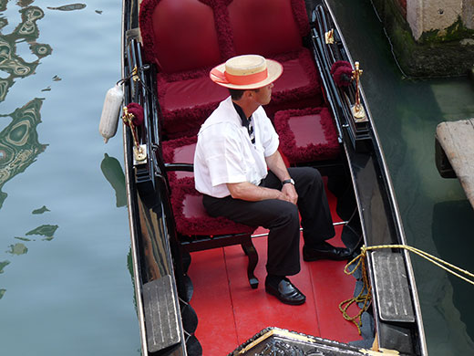 Been there May 2010: In Venice, a gondolier waits for customers