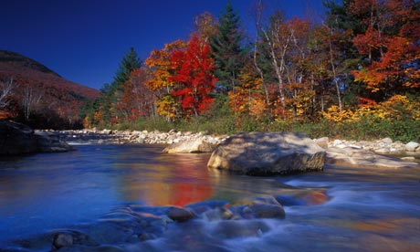 Autumn colours in Saco Valley White Mountains, New Hampshire