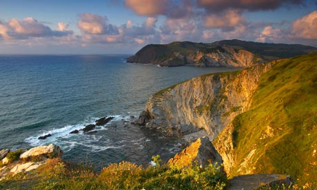 Cliffs of the coast of Biscay, Basque Country, Spain. 