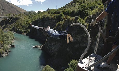 Get down … Kawarau Bridge, Queenstown, New Zealand.
