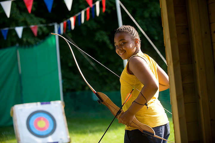 England's forests 2: children learning archery