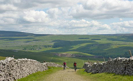 Mountain biking in the Dales.