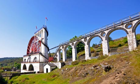he Great Laxey Wheel and viaduct on the Isle of Man.
