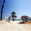 A beach on the island of Djerba, Tunisia