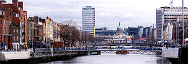 A view along the River Liffey, Dublin