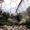 Inside the humid tropics biome at the Eden Project