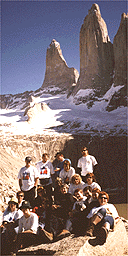 The group in front of the Paine Massif