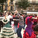 Dancing at the Día de la Cruz festival, Granada