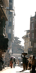 Busy street in India