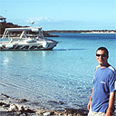 Gwyn, with the Seadog in the background