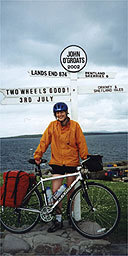 Sheila at John O'Groats