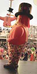 Inflated puppets perform at Butlins