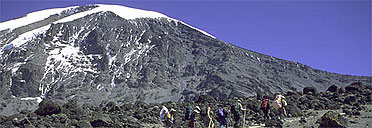 Trekkers on Mount Kilimanjaro
