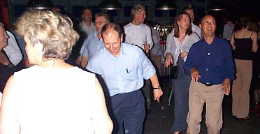 Mark Tran struts his stuff on the dancefloor