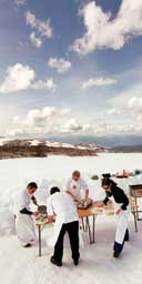 Al fresco dining on Folgefonna, Norway
