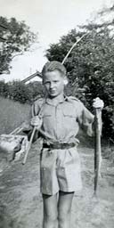 The author's father, Derek Bright, as a boy at Blakang Mati