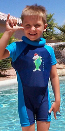 Child in swimsuit
