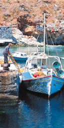 Livadia harbour, Tilos