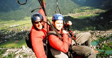 Paragliding in the Swiss Alps