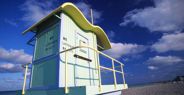 Beach hut in Miami