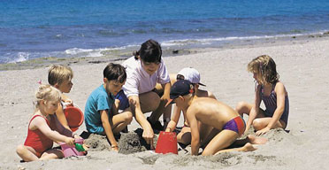 Children on the beach