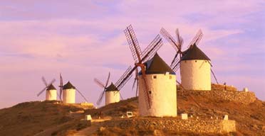 Windmills at La Mancha, Spain