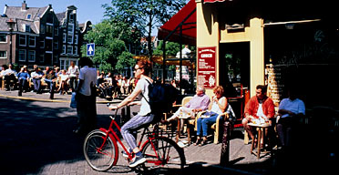 Street life in Amsterdam, Holland