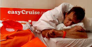 Sam Wollaston wakes up aboard EasyCruiseOne
